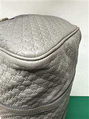 GUCCI MICROGUCCISSIMA GRAY LEATHER BOSTON BAG